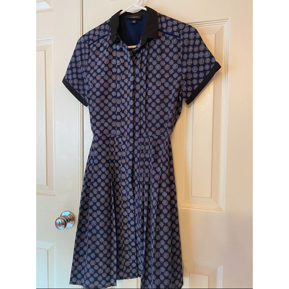New Jason Wu Navy Pattern Dress